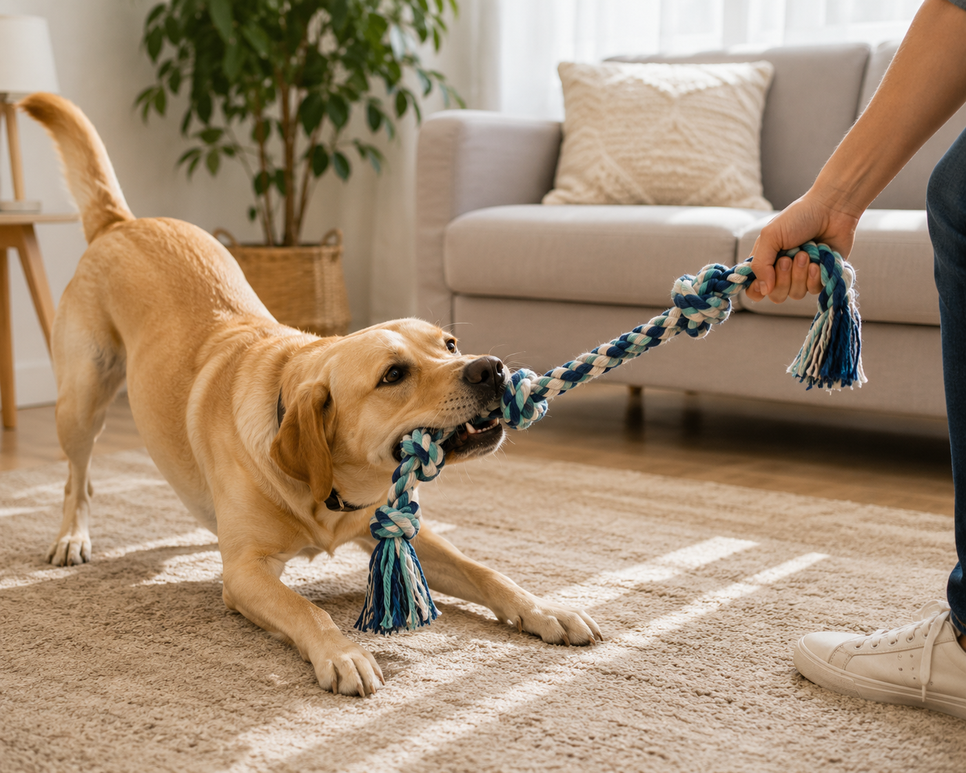 Foodie Puppies Cotton Dog Rope Toy aggressive chewers India