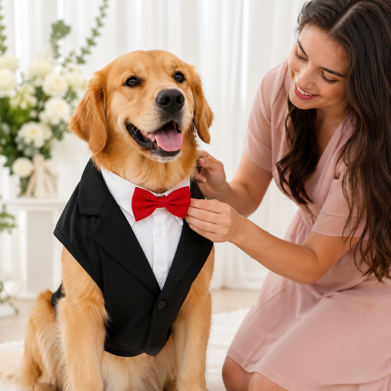 Elegant Dog Tuxedo Wedding Suit Bow Tie Amazon India