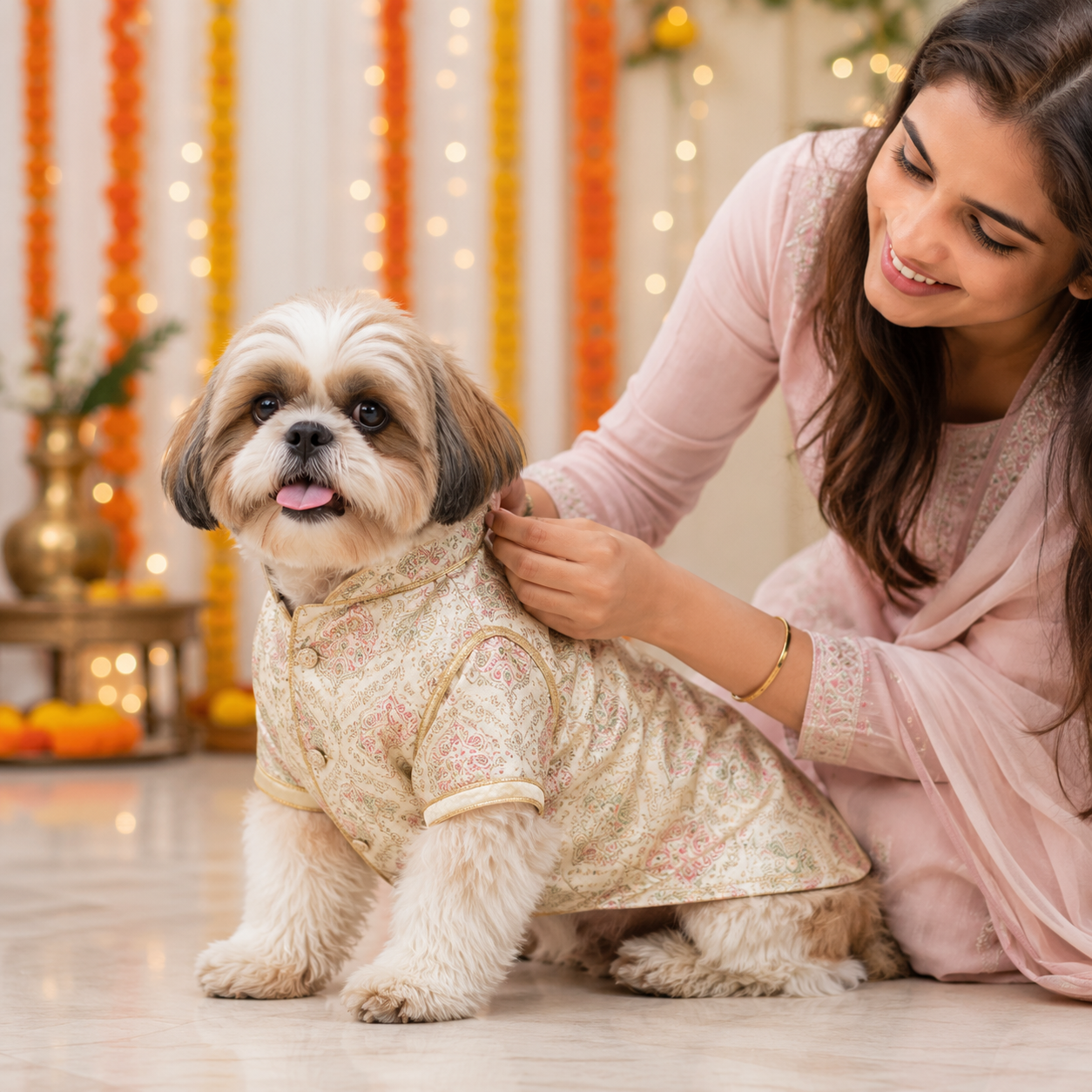 Traditional Ethnic Dog Kurta Festive Indian Outfit Amazon India