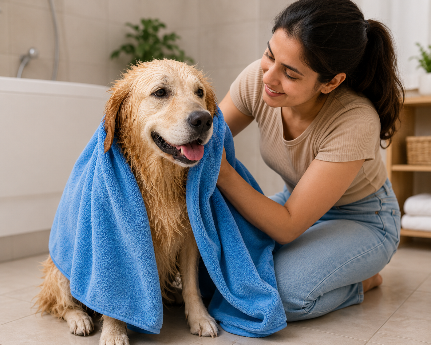 Ultra-Soft Pet Drying Towel for dogs and cats
