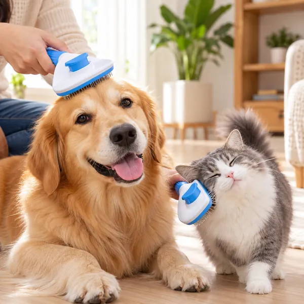 Emily Pets Self Cleaning Slicker Brush